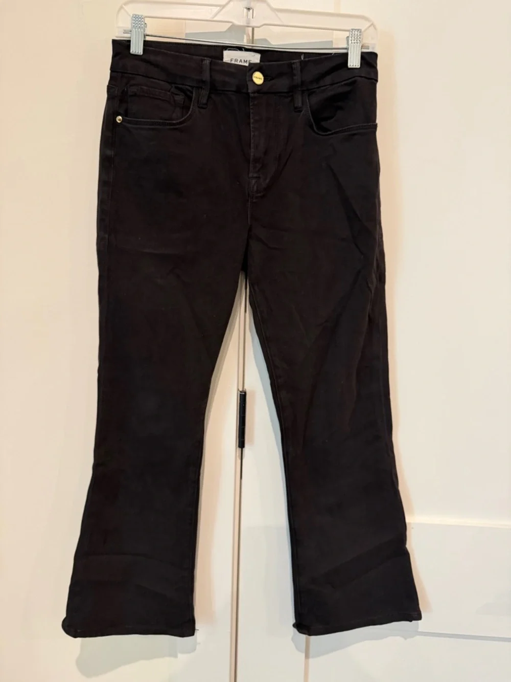 Frame Denim Black Le Crop Mini Boot in Size 27 EUC Day to Night Capsule Luxury - Picture 2 of 12